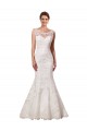 Discount Bateau Illusion Sweetheart Lace Wedding Dress