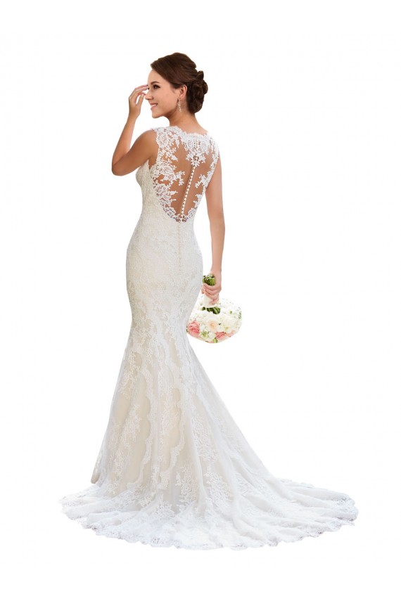 Discount V-Neck Mermaid Vintage Lace Wedding Dress