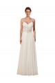 Discount Sweetheart A-Line Chiffon Wedding Dress with Beaded Shoulder Straps