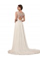 Discount Sweetheart A-Line Chiffon Wedding Dress with Beaded Shoulder Straps