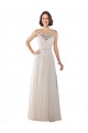 Discount High Lace Neck Illusion Back Tulle Boho Wedding Dress
