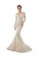 Discount Long Sleeves Off the Shoulder Trumpet Lace Wedding Dress