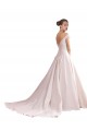 Discount Off the Shoulder Sweetheart Ball Gown Satin Wedding Dress