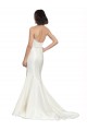 Discount Trumpet Satin Wedding Dress with Sweetheart Lace Bodice