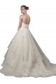 Discount Strapless Ball Gown Tulle Wedding Dress with Lace Appliques