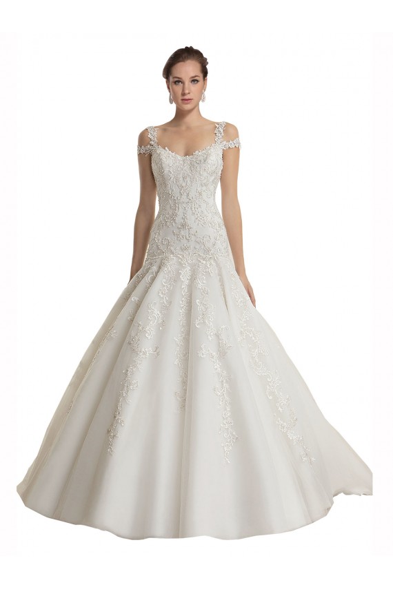 Discount Off the Shoulder Mermaid Lace Tulle Wedding Dress