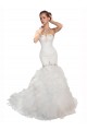 Discount Sweetheart Mermaid Cascading Organza Wedding Dress