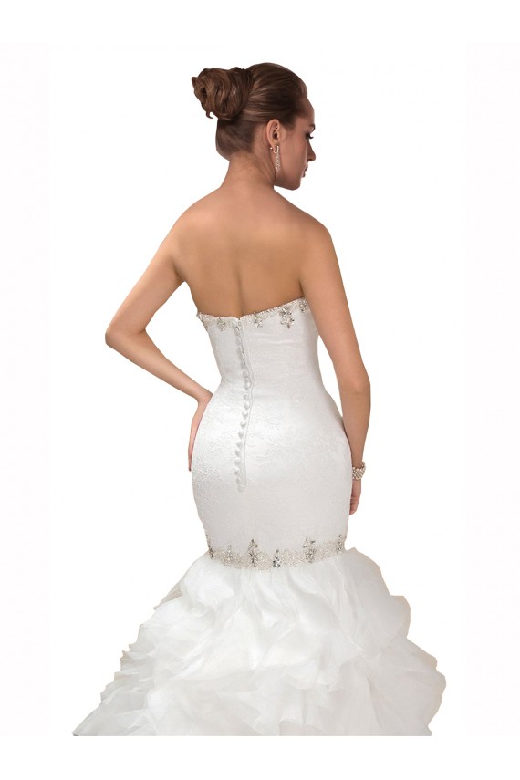 Discount Sweetheart Mermaid Cascading Organza Wedding Dress