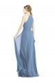 Discount Keyhole Halter Chiffon Maxi Bridesmaid Dress