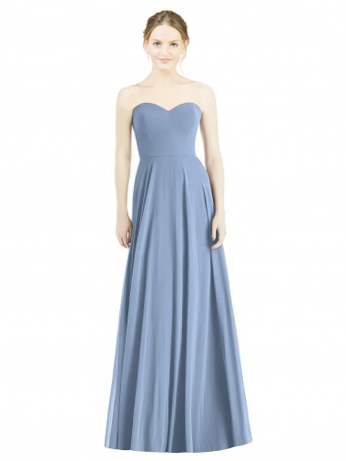 Discount Strapless Sweetheart Chiffon Bridesmaid Dress
