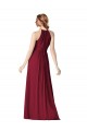Discount Halter Neck Chiffon Bridesmaid Dress with Shirred Bodice