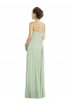 Discount Full Length Strapless Chiffon Bridesmaid Dress with Sweetheart Neckline