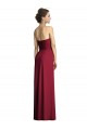 Discount Long Strapless Chiffon Bridesmaid Dress with Side Slit