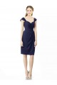 Discount Cocktail Length Short Cap Sleeves Chiffon Bridesmaid Dress
