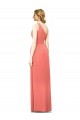 Discount Draped Full Length One Shoulder Chiffon Bridesmaid Dress