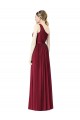 Discount One Shoulder Full Length Long Chiffon Bridesmaid Dress.