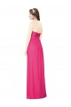Discount Full Length Strapless Long Chiffon Dress with Waistband