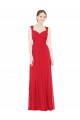 Discount Full-Length Long Chiffon Bridesmaid Dress with Side Front Slit