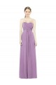 Discount Sweetheart Neckline Strapless Chiffon Bridesmaid Dress with Wrap Pleat