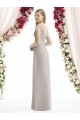 Discount Full Length Lux Chiffon Dress with Draped Bodice And Shirred Straps