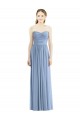 Discount Strapless Long Chiffon Dress with Sweetheart Neckline And Draped Bodice