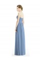Discount Strapless Long Chiffon Dress with Sweetheart Neckline And Draped Bodice