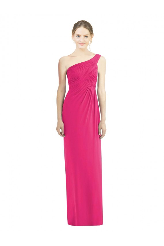 Discount One Shoulder Long Chiffon Bridesmaid Dress
