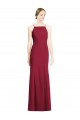 Discount High Square Trumpet Chiffon Bridesmaid Dress with Lace-Up Open Back