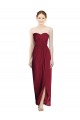 Discount Strapless Sweetheart Long Chiffon Bridesmaid Dress