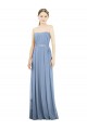 Discount V-Pleat Chiffon Full-Length Strapless Bridesmaid Dress