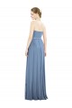Discount V-Pleat Chiffon Full-Length Strapless Bridesmaid Dress
