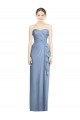 Discount Strapless Full-Length Chiffon Bridesmaid Dress with Front Slit