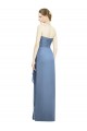 Discount Strapless Full-Length Chiffon Bridesmaid Dress with Front Slit