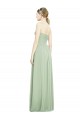 Discount Crisscross Draped Full Length Strapless Chiffon Bridesmaid Dress