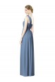 Discount Flower Shoulder Draped One Shoulder Chiffon Bridesmaid Dress