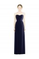Discount Low Back Draped Strapless Chiffon Formal Bridesmaid Dress 