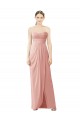 Discount Strapless Sweetheart Long Chiffon Wrap Bridesmaid Dress