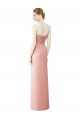 Discount Strapless Sweetheart Long Chiffon Wrap Bridesmaid Dress