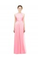 Discount Sleek Halter Neck Chiffon Bridesmaid Dress 