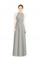 Discount Draped Keyhole Long Chiffon Bridesmaid Dress