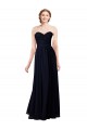 Discount Strapless Chiffon Bridesmaids Dress with a Beaded Lace Sweetheart Bodice