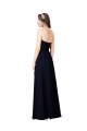 Discount Strapless Chiffon Bridesmaids Dress with a Beaded Lace Sweetheart Bodice
