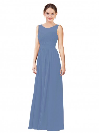 Discount Luxe Chiffon Bridesmaid Dress with Illusion and Sweetheart Neckline