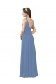 Discount Draped V-Neck Luxe Chiffon Bridesmaid Dress