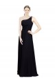 Discount Sweetheart Chiffon Bridesmaid Dress with Beaded One Shoulder Strap