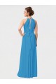 Discount High Low Long Halter Keyhole Chiffon Bridesmaid Dress