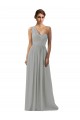 Discount Ruffled One Shoulder Floor Length Long Chiffon Bridesmaid Dress