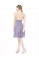 Discount Short Sweetheart Knee Length Chiffon Cocktail Bridesmaid Dress with Open Back