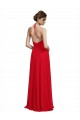 Discount V-Neck Spaghetti Halter Strap Chiffon Bridesmaid Dress