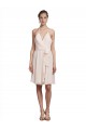 Discount Short Knee Length Wrap Chiffon Halter Bridesmaids Dress